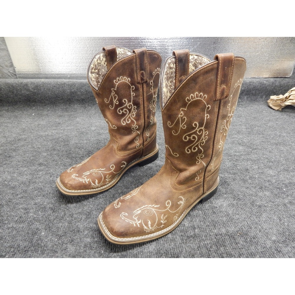 Smoky Mountain Boots Denver Brown Leather Western Cowboy Boots 3845Y Size 4.5R
